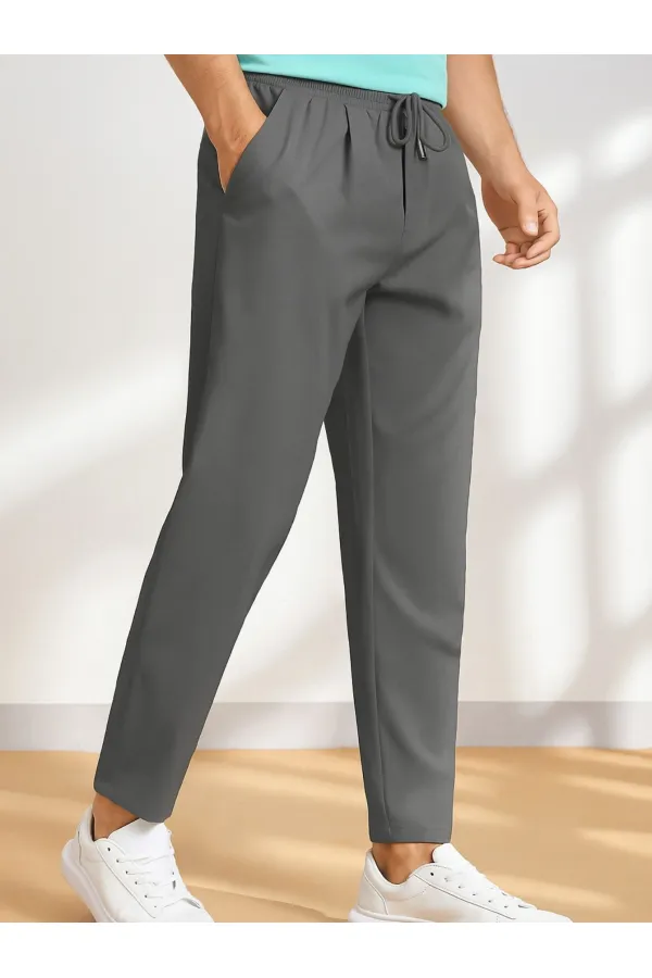 Men's Jogger Pants with Elastic Waistband and Pockets - Men's Jogger Pants