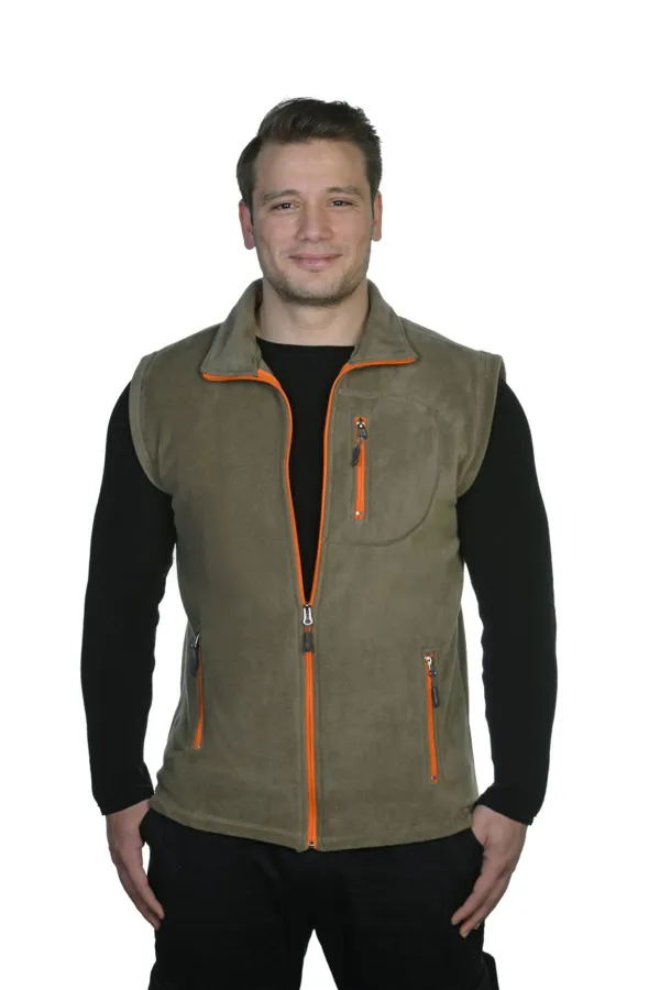 Gilet polaire pour homme, veste de sport outdoor entièrement polaire avec 3 poches, 8 couleurs