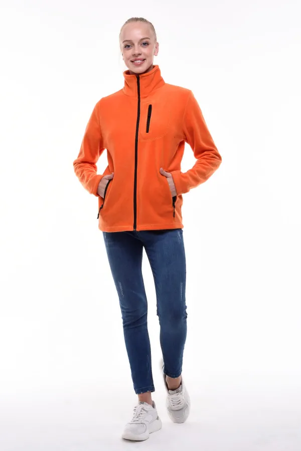 Store Kadın Polar Tam Fermuarlı Outdoor 3 Cepli Spor Polar Ceket KDN-PLR17