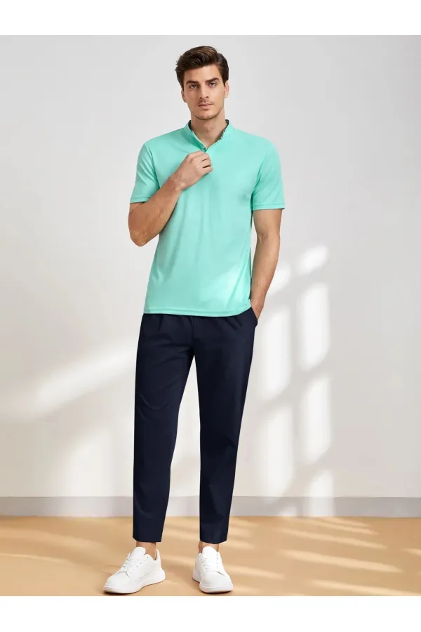 Men's Jogger Pants with Elastic Waistband and Pockets - Men's Jogger Pants