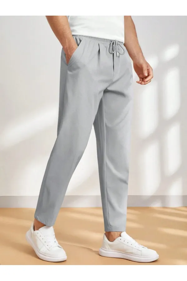 Men's Jogger Pants with Elastic Waistband and Pockets - Men's Jogger Pants