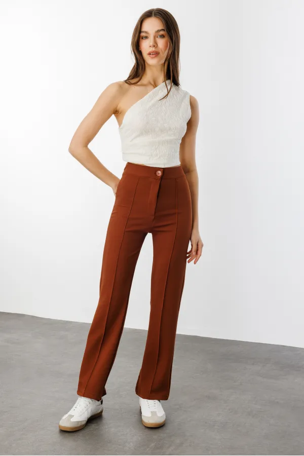 Kadın Yüksek Bel Toparlayıcı Ispanyol Paça Palazzo Pantolon PANTOLON-003