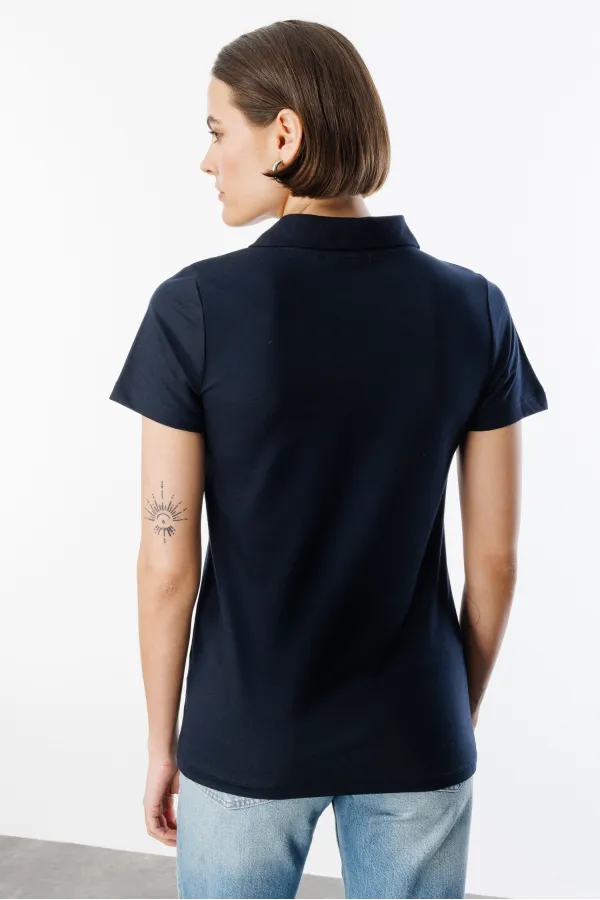 Women's Basic Polo Shirt WOMEN'S-POLO COLLAR