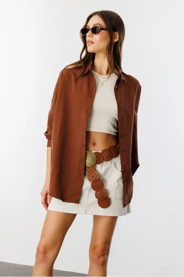 Oversize Basic Women's Shirt WOMEN-BASIC-SHIRT