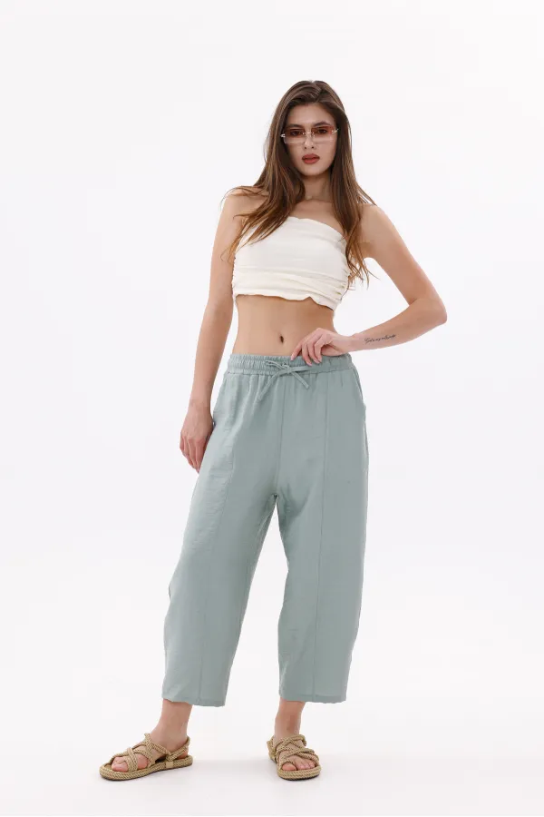 Women's Harem Pants with Pockets, Ayrobin Harem Pants, Adjustable Elastic Waistband, WOMEN'S SHALBAR