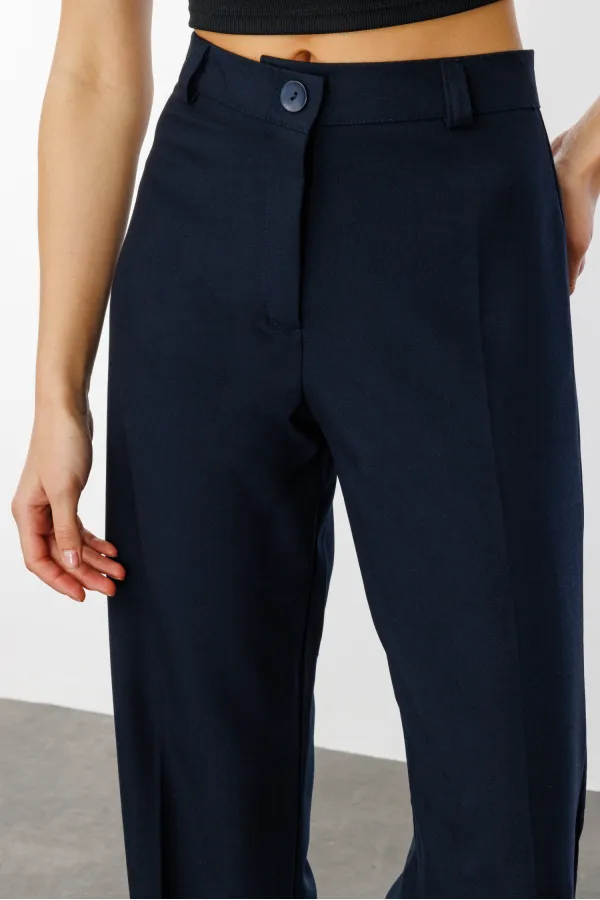 Kadın Yüksek Bel Wide Leg Kumaş Pantolon PANTOLON-004