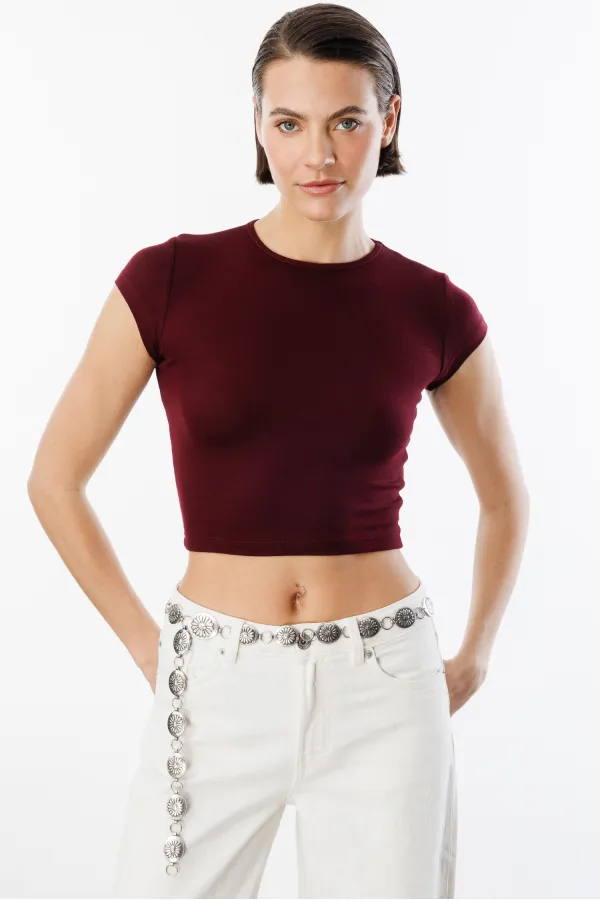 Women's Short-Sleeved Crop T-shirt CROP-T-SHIRT