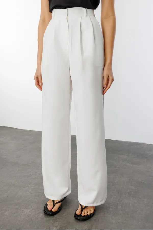 Women's Pleated Fabric High Waist Palazzo Trousers PANTS-002