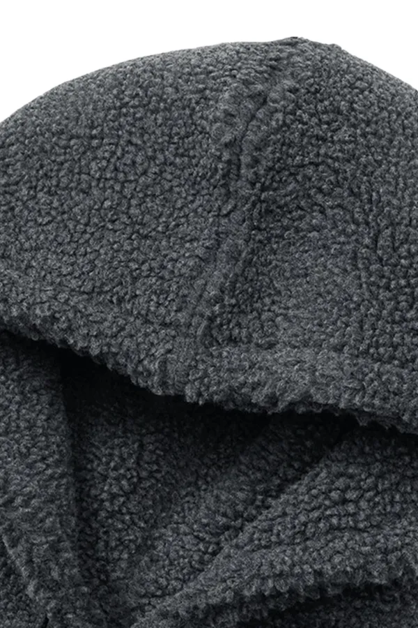 Sweat à capuche en polaire sherpa doublé en peau d'agneau pour homme Genius Store SHERPA-KAP