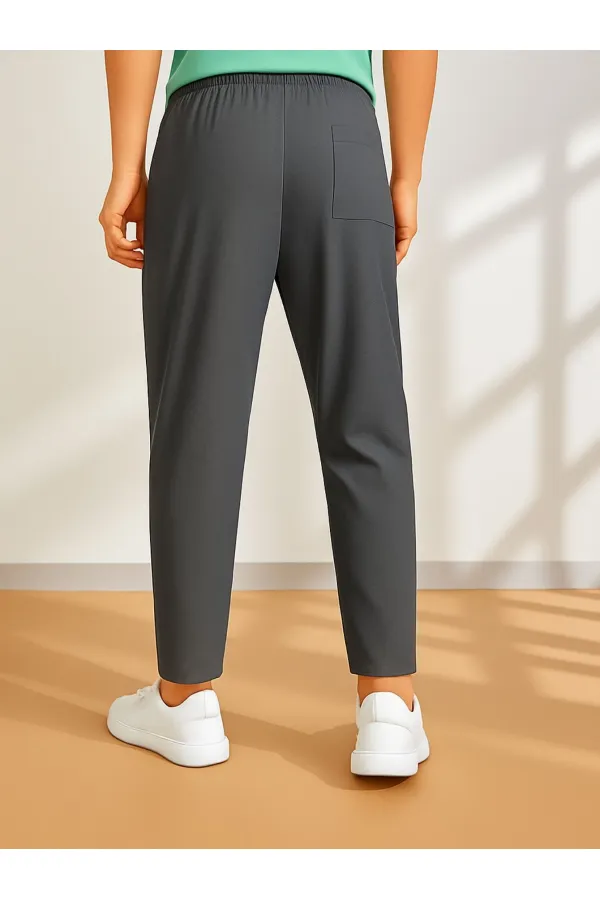 Men's Jogger Pants with Elastic Waistband and Pockets - Men's Jogger Pants
