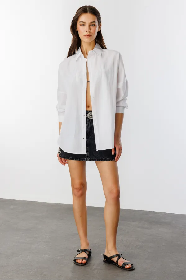 Oversize Basic Women's Shirt WOMEN-BASIC-SHIRT
