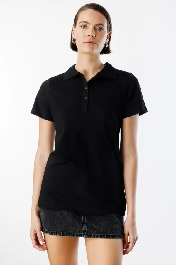 Women's Basic Polo Shirt WOMEN'S-POLO COLLAR