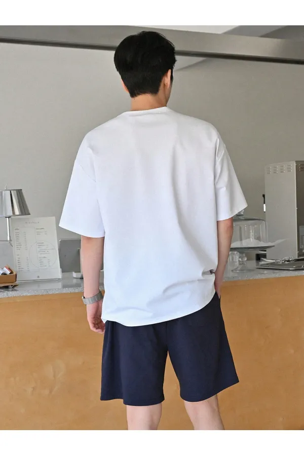 Erkek Tişört Baskılı Oversize T-shirt Pamuklu Tişört NATURE-OVERSİZE