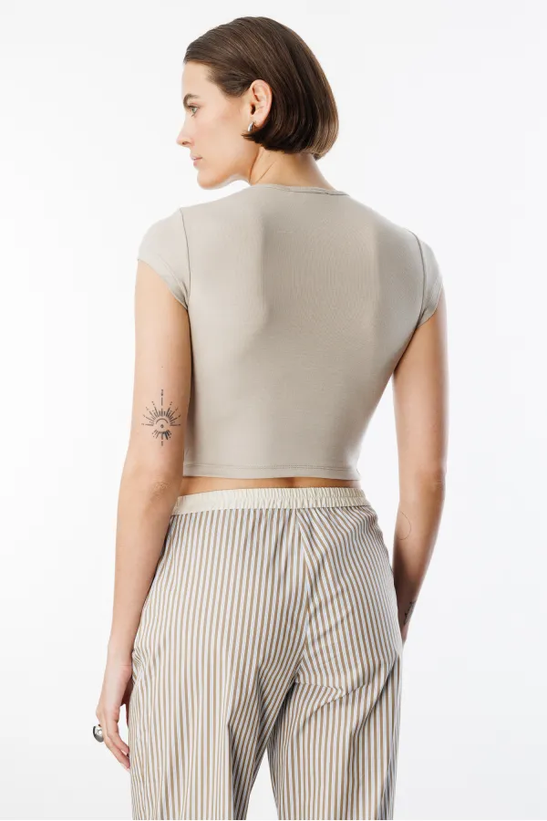 Women's Short-Sleeved Crop T-shirt CROP-T-SHIRT