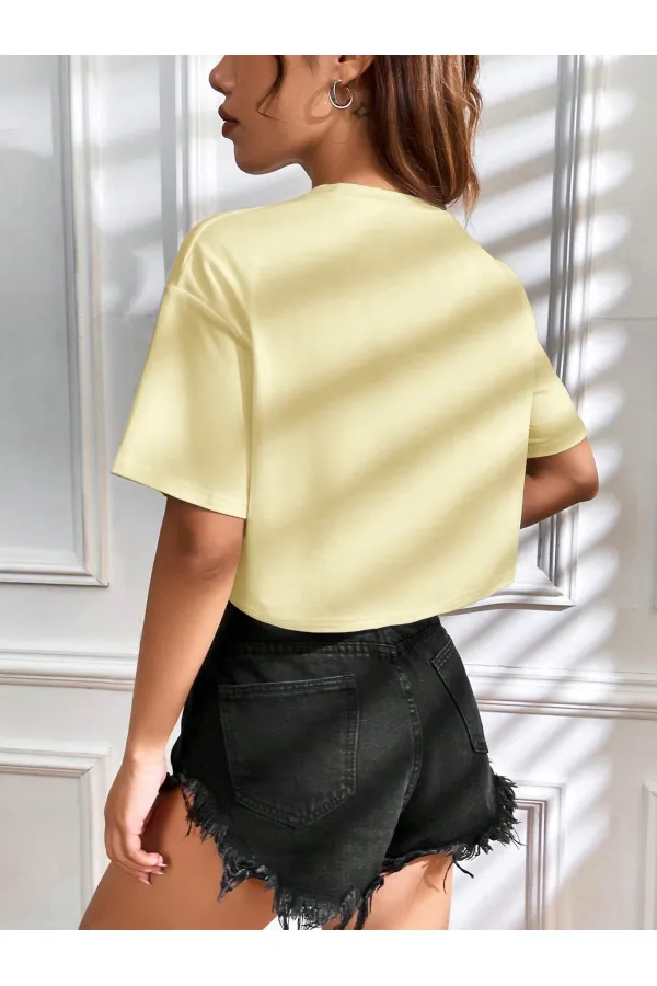 Women's T-shirt, Crop T-shirt, Printed Fit T-shirt, BALANCE-T-SHIRT