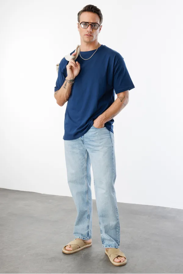 Erkek Oversize Fit %100 Organik Pamuk Bisiklet Yaka Tişört OVERSIZE-ERKEK-T-SHIRT