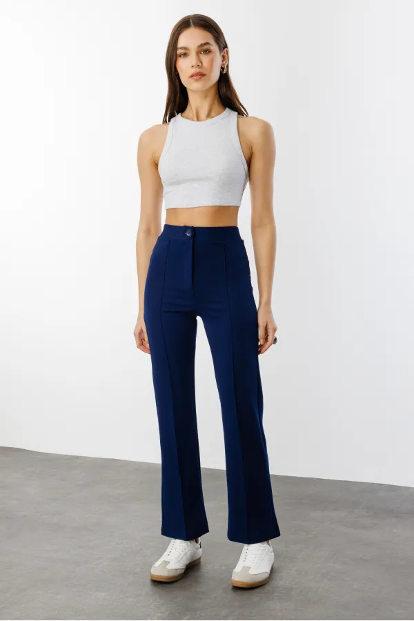 Kadın Yüksek Bel Toparlayıcı Ispanyol Paça Palazzo Pantolon PANTOLON-003