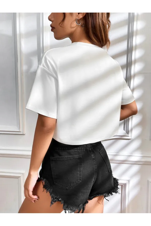 Women's T-shirt, Crop T-shirt, Printed Fit T-shirt, BALANCE-T-SHIRT