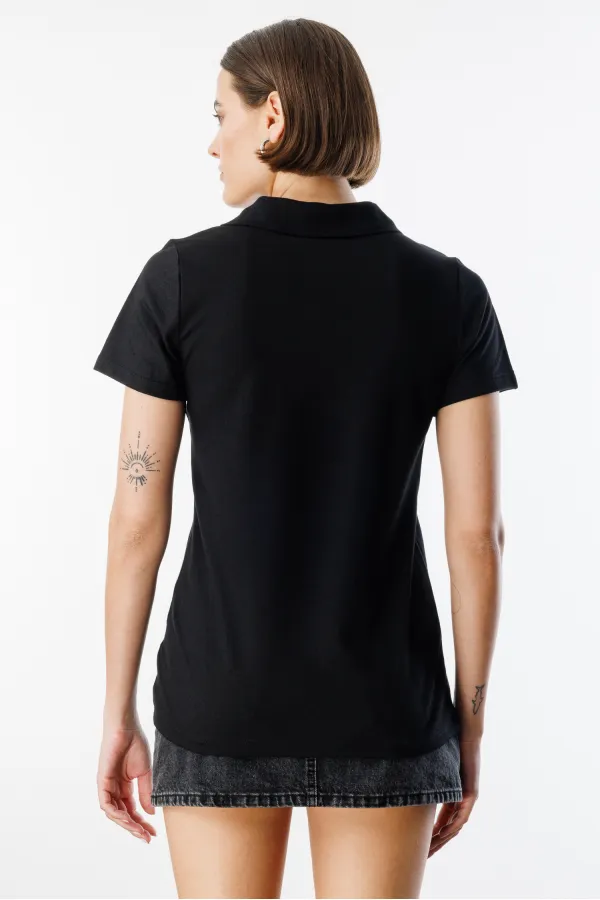 Women's Basic Polo Shirt WOMEN'S-POLO COLLAR