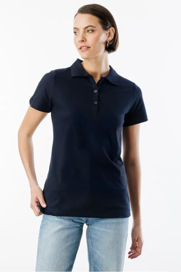Women's Basic Polo Shirt WOMEN'S-POLO COLLAR