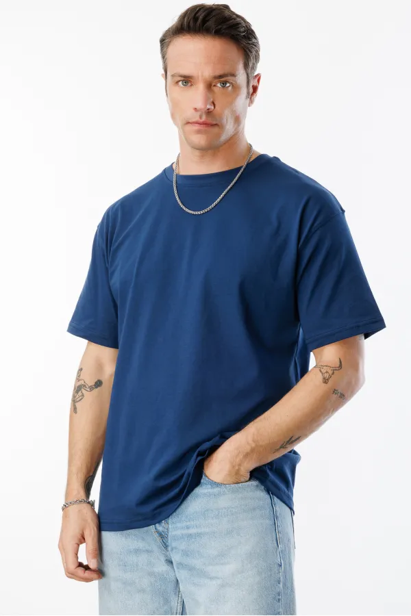 Erkek Oversize Fit %100 Organik Pamuk Bisiklet Yaka Tişört OVERSIZE-ERKEK-T-SHIRT