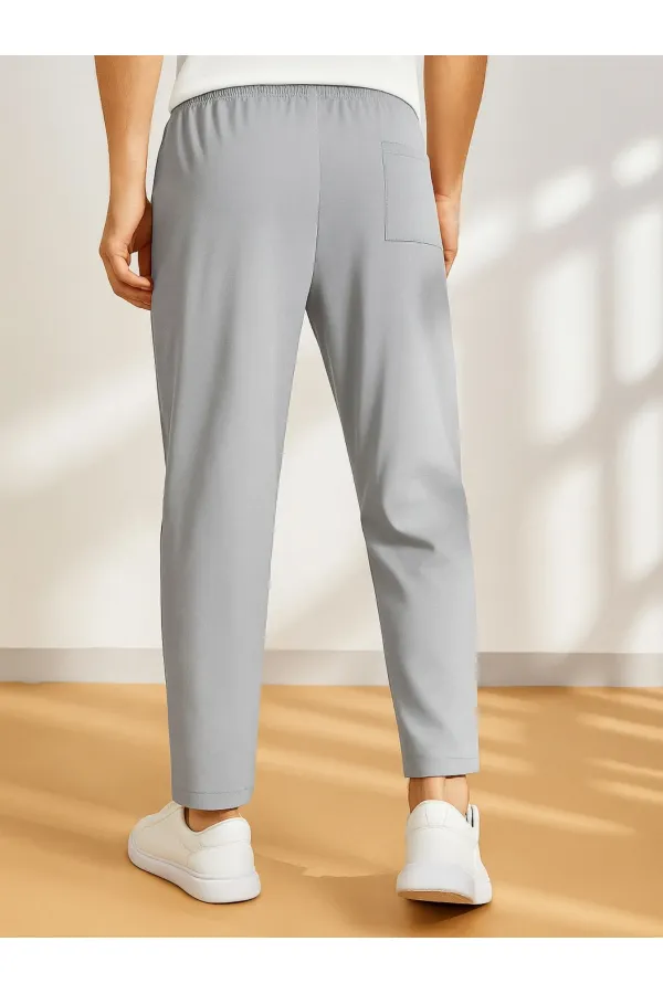 Men's Jogger Pants with Elastic Waistband and Pockets - Men's Jogger Pants