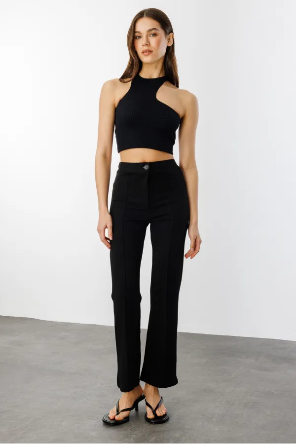 Kadın Yüksek Bel Toparlayıcı Ispanyol Paça Palazzo Pantolon PANTOLON-003