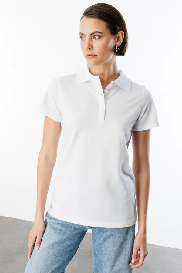 Women's Basic Polo Shirt WOMEN'S-POLO COLLAR