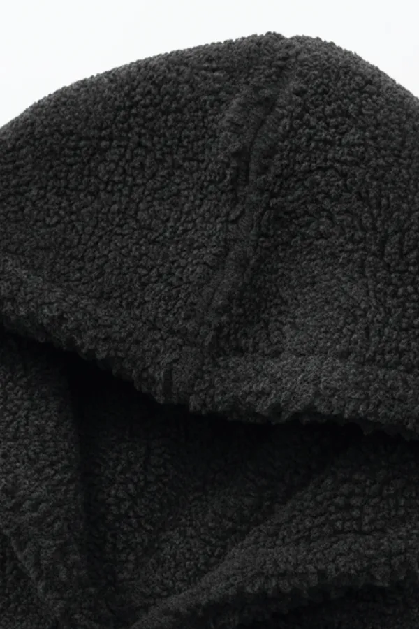 Sweat à capuche en polaire sherpa doublé en peau d'agneau pour homme Genius Store SHERPA-KAP