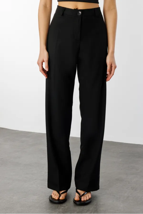 Kadın Yüksek Bel Wide Leg Kumaş Pantolon PANTOLON-004