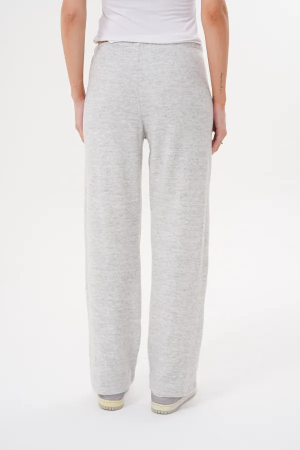 Women's Soft Knitted Trousers with Elastic Waist and Pockets