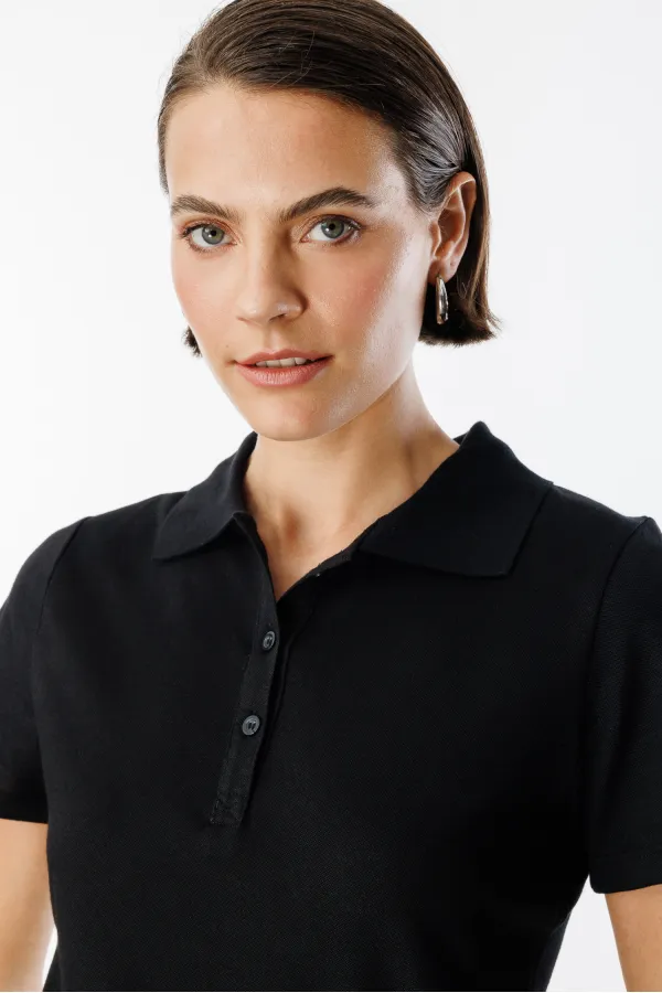 Women's Basic Polo Shirt WOMEN'S-POLO COLLAR