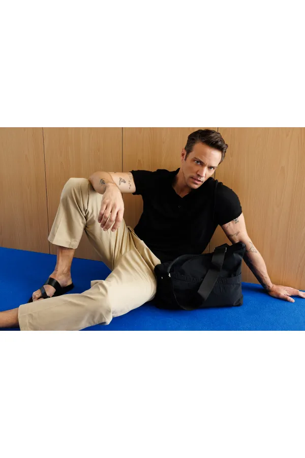  Erkek Çekmeyen Pamuklu Kumaş Regular Fit Standart Kesim Polo Yaka Tişört POLOYAKA-T-SHIRT1