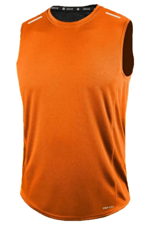 Men's Moisture-Wicking, Quick-Drying Athletic Technical Performance Sleeveless T-shirt DRIFIT-SIFIRKOL