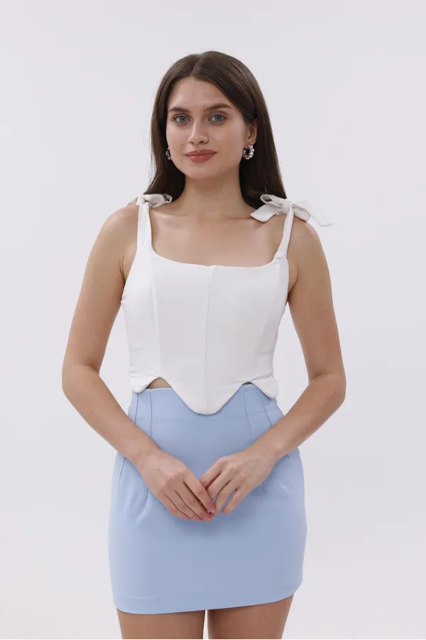 FundacshoosesXGenius Women's Darted Skirt, Non-See-Through Laminated Women's Skirt WOMEN'S SKIRT