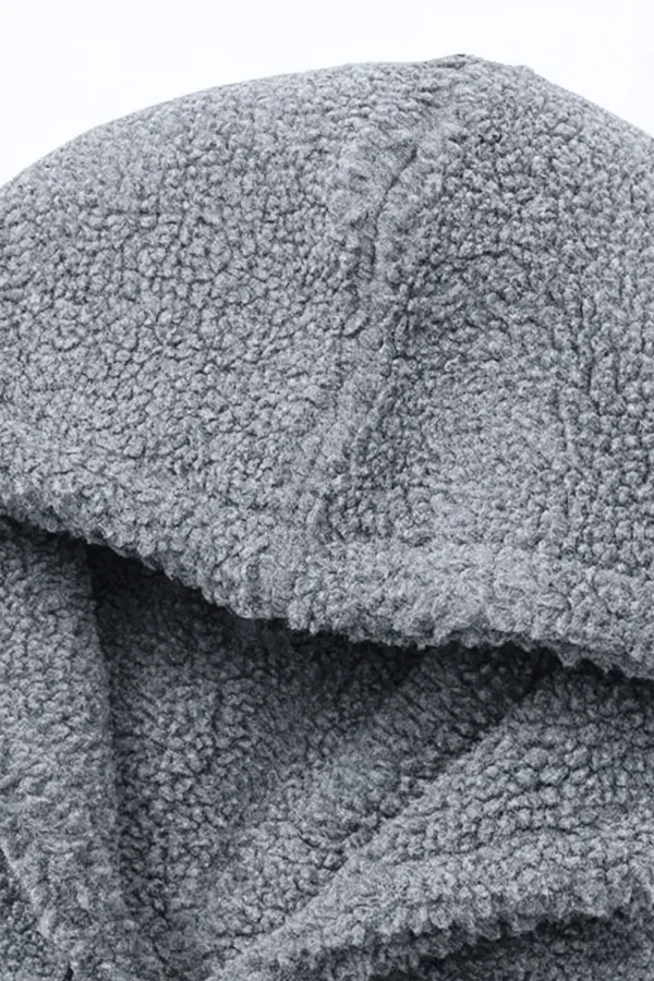 Sweat à capuche en polaire sherpa doublé en peau d'agneau pour homme Genius Store SHERPA-KAP