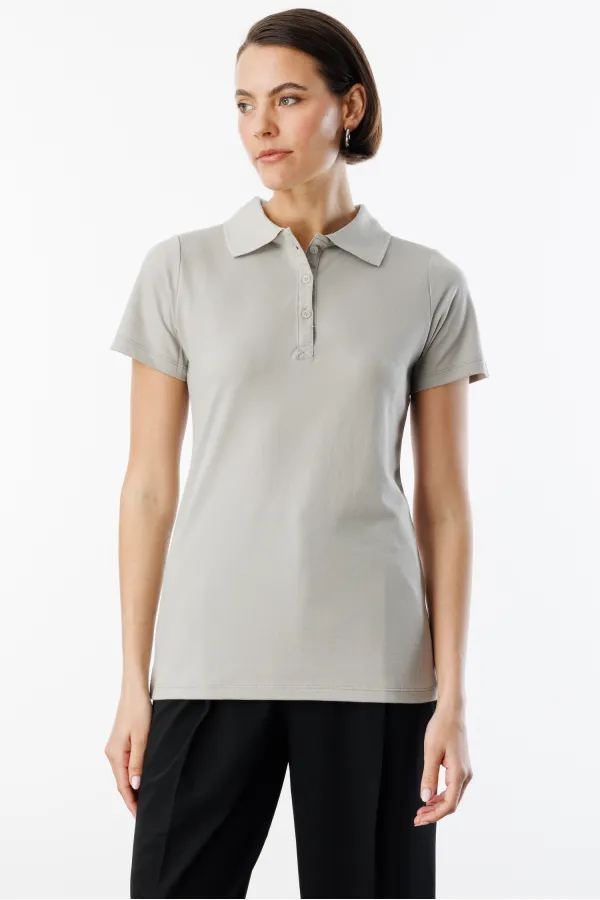 Women's Basic Polo Shirt WOMEN'S-POLO COLLAR