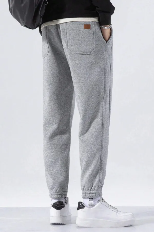 Genıus Store Erkek Eşofman İçi Polarlı Bağcıklı Bel Jogger Spor Eşofman Altı SPOR-ESF001