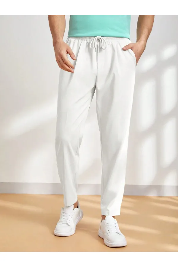 Men's Jogger Pants with Elastic Waistband and Pockets - Men's Jogger Pants