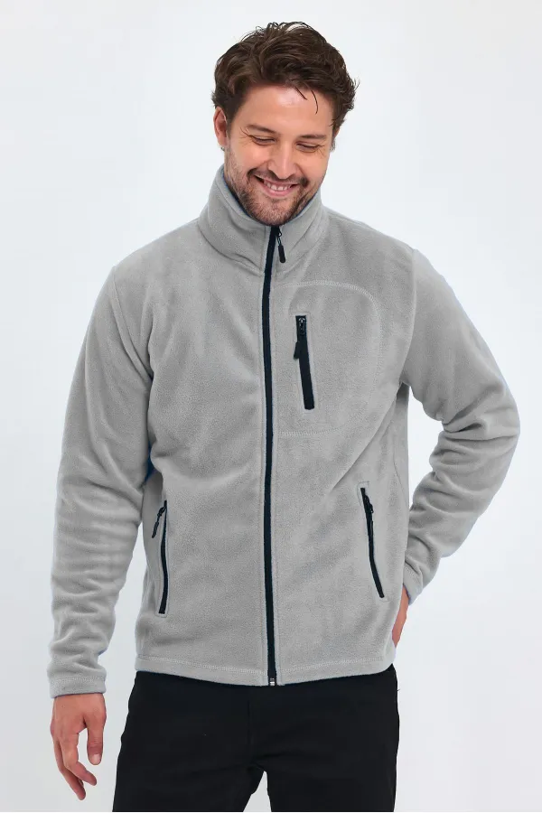 Erkek Polar Tam Fermuarlı 3 Cepli Outdoor Polar Ceket Tactical Flecee POLAR-GNS