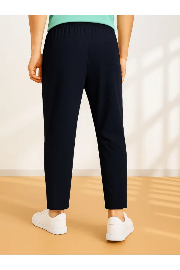 Men's Jogger Pants with Elastic Waistband and Pockets - Men's Jogger Pants