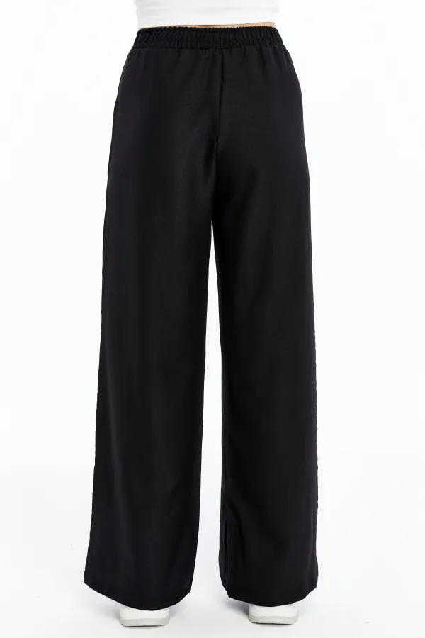 Kadın Pantolon Keten Karışımlı Belİ Lastikli Kırışmaz Kumaş Pantolon KETEN-PANTOLON