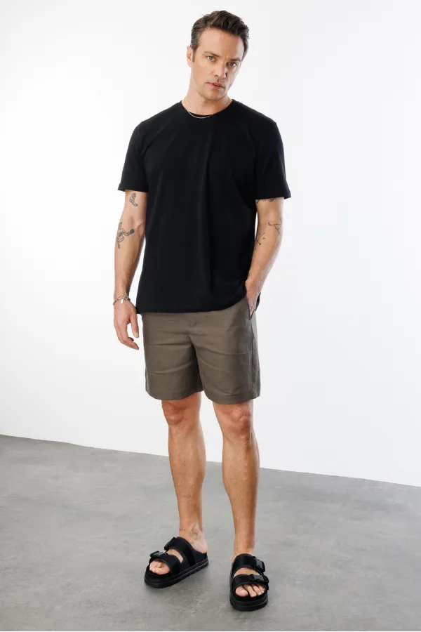 T-shirt homme 100 % coton, coupe classique, col rond, basique, BASIC-T-SHIRT1