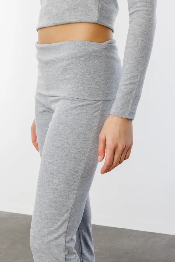 Kadın İspanyol Paça Jarse Pantolon Flared İSPANYOLPAÇA-PANTOLON