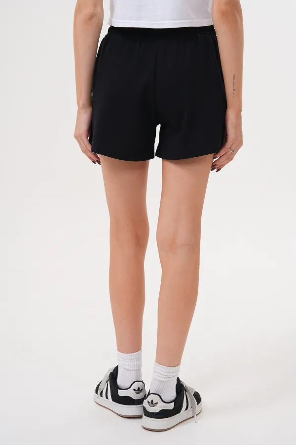 Kadın Modal Şort Beli Lastikli Cepli Şort MODAL-ŞORT