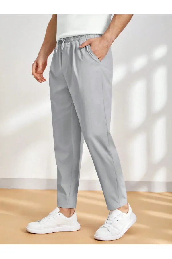 Men's Jogger Pants with Elastic Waistband and Pockets - Men's Jogger Pants