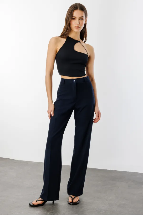 Kadın Yüksek Bel Wide Leg Kumaş Pantolon PANTOLON-004