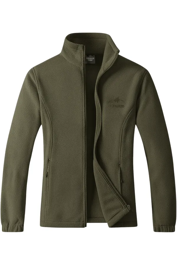 Unisex Full Zip Outdoor Fleece Jacket Tactical Fleece Women's/Men's Fleece Colorful-Full