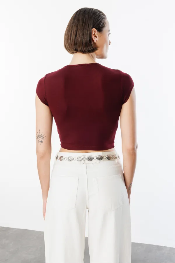 Women's Short-Sleeved Crop T-shirt CROP-T-SHIRT