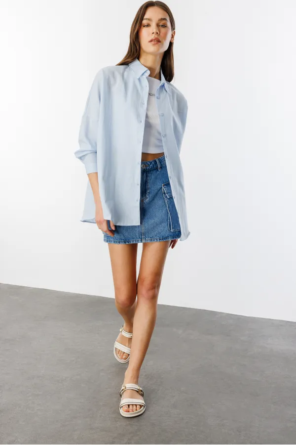 Oversize Basic Women's Shirt WOMEN-BASIC-SHIRT